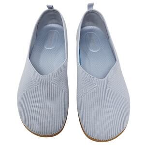 Comfort & Soft Gray Stretch Material Gray Women's Flat Shoes 10